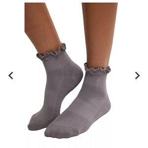 FP Movement by Free People Ruffle Ankle Socks in Steel